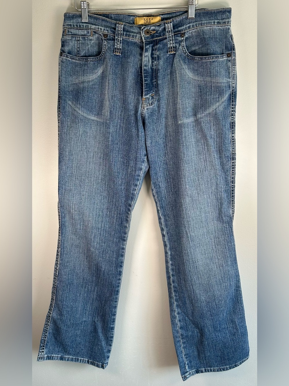 Vintage Ikeda 700 Series Mens Jeans 34x32 Medium Wash Western Bootcut 90s Y2K